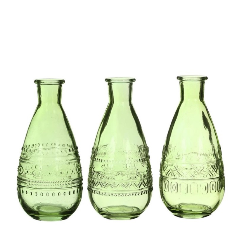 Gekleurde glazen rome groen h.15,8 cm - Bloemschikken|Bloemschikmateriaal.be|Gratis verzending
