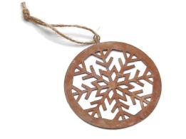 Pendentif Flocon de Neige Rouille 10 cm