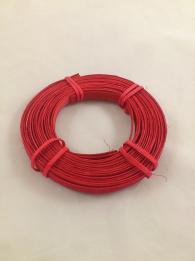 Rotin moelle plat 10 mm. 20 gr. rouge