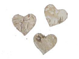 Birch hearts 3.5 cm 60 pcs.