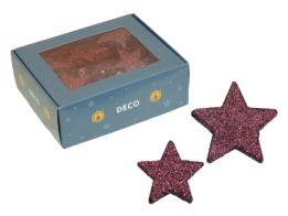 Glitter Stars D 4/5 cm burgundy 36 p.