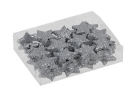 Glitter Stars D 2.5 cm silver 48 p. 