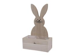 Wooden planter rabbit 17x8 cm