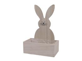 Jardinière en bois lapin 20x11 cm