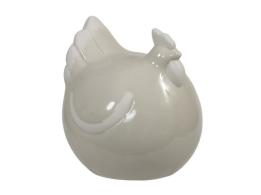 Poulet en porcelaine beige 10x10.5 cm