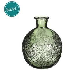 Colored glass bottle bologna dark green Ø9,5 h.12 cm