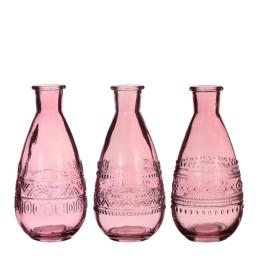 Flasche aus farbigem Glas rome rosa Ø7,5 h.15,8 cm