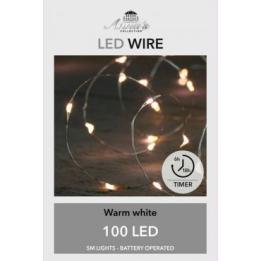 Verlichting LED warm wit met timer 100 st.