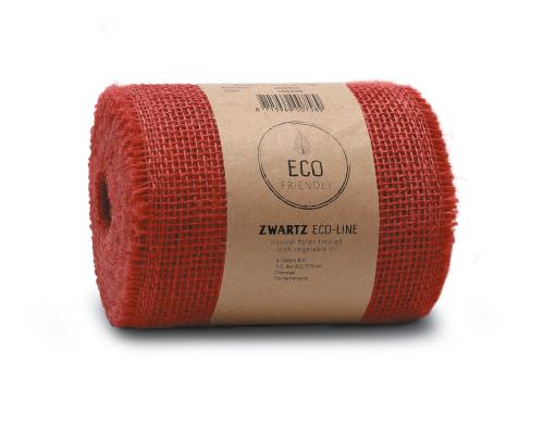 Jute 15 cm 10 m Rood