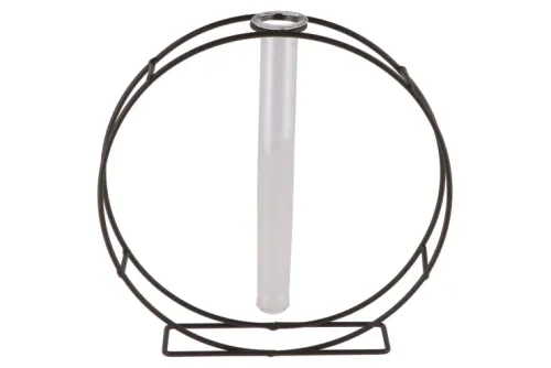 Dubbele ring op voet met glazen pipet 22 cm