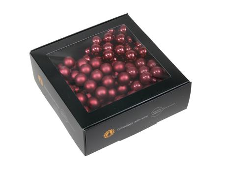 Christmas balls in glass 20 mm 144 pcs. bordeaux combi