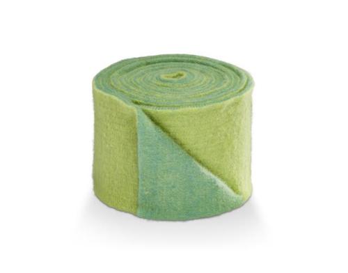 Felt bi-color wide 7.5 cm L= 5 m. warm green-spring green  (GU40GU02)