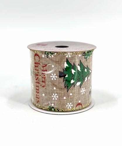 Kerstlint-L04-Lint2-jute-Merry-christmas-boom-sneeuw-bloemschikken-front